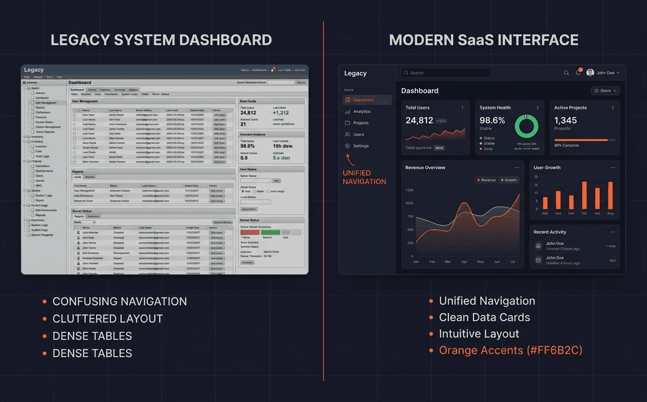 Dashboard Before and After