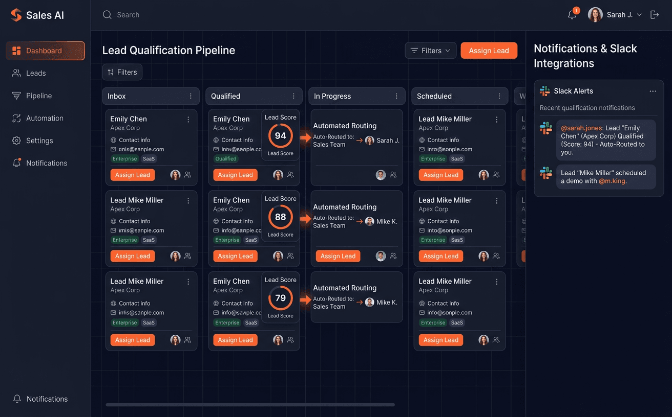 AI Lead Qualification Dashboard