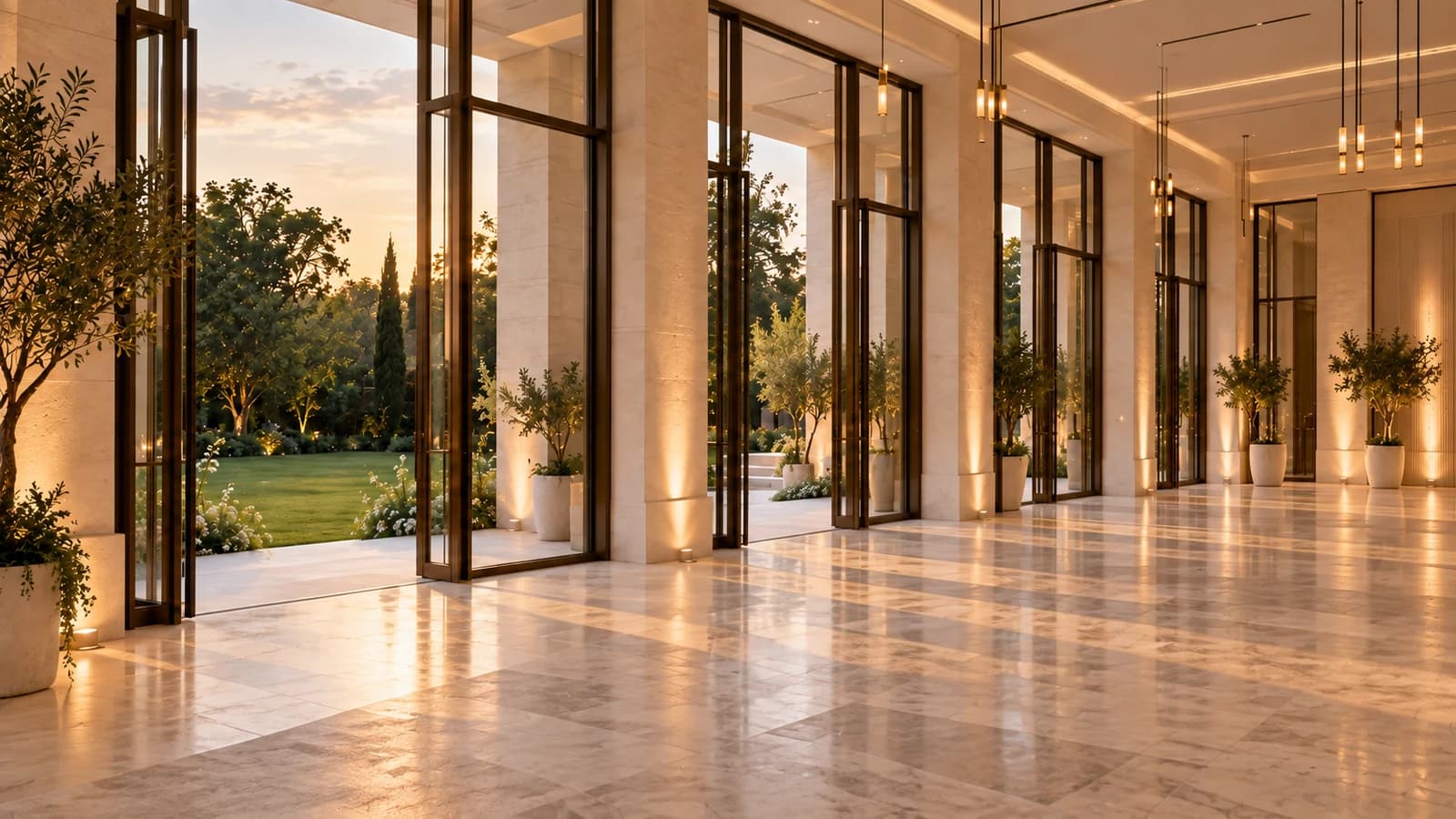 Aster House before event setup, an imagined space